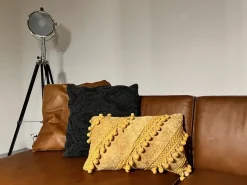 Discount Beliani Cuscino decorativo AYROOR 30 x 50 cm Senape Trama geometrica Giallo