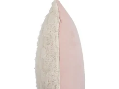 Clearance Beliani Cuscino decorativo BASALIM 45 x 45 cm Beige Tinta unita Beige Rosa