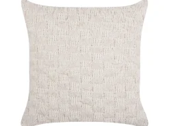 Clearance Beliani Cuscino decorativo BASALIM 45 x 45 cm Beige Tinta unita Beige Rosa