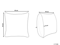 Hot Beliani Cuscino decorativo CAMPANULA 45 x 45 cm Tinta unita Rosso