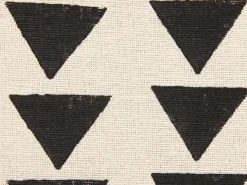 Outlet Beliani Cuscino decorativo CERCIS Cotone 45 x 45 cm Beige Trama geometrica Beige Nero