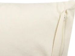 Outlet Beliani Cuscino decorativo CERCIS Cotone 45 x 45 cm Beige Trama geometrica Beige Nero