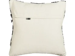 Beliani Cuscino decorativo CHITTOOR Cotone 50 x 50 cm Nero Trama geometrica Beige Nero