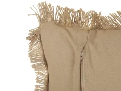 New Beliani Cuscino decorativo CIRSIUM Iuta 45 x 45 cm A strisce Beige