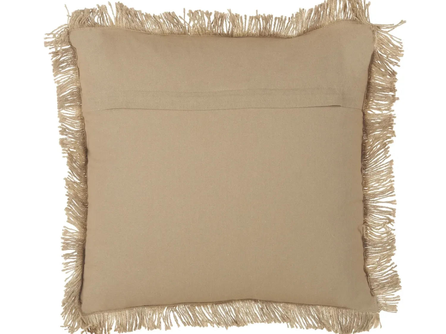 New Beliani Cuscino decorativo CIRSIUM Iuta 45 x 45 cm A strisce Beige