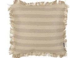 New Beliani Cuscino decorativo CIRSIUM Iuta 45 x 45 cm A strisce Beige