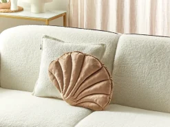 Best Beliani Cuscino decorativo CONSOLIDA Velluto 47 x 35 cm sabbia Tinta unita Beige