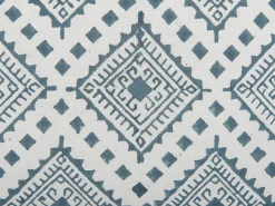 Outlet Beliani Cuscino decorativo CORDATA Cotone 45 x 45 cm Blu Trama orientale Bianco Blu