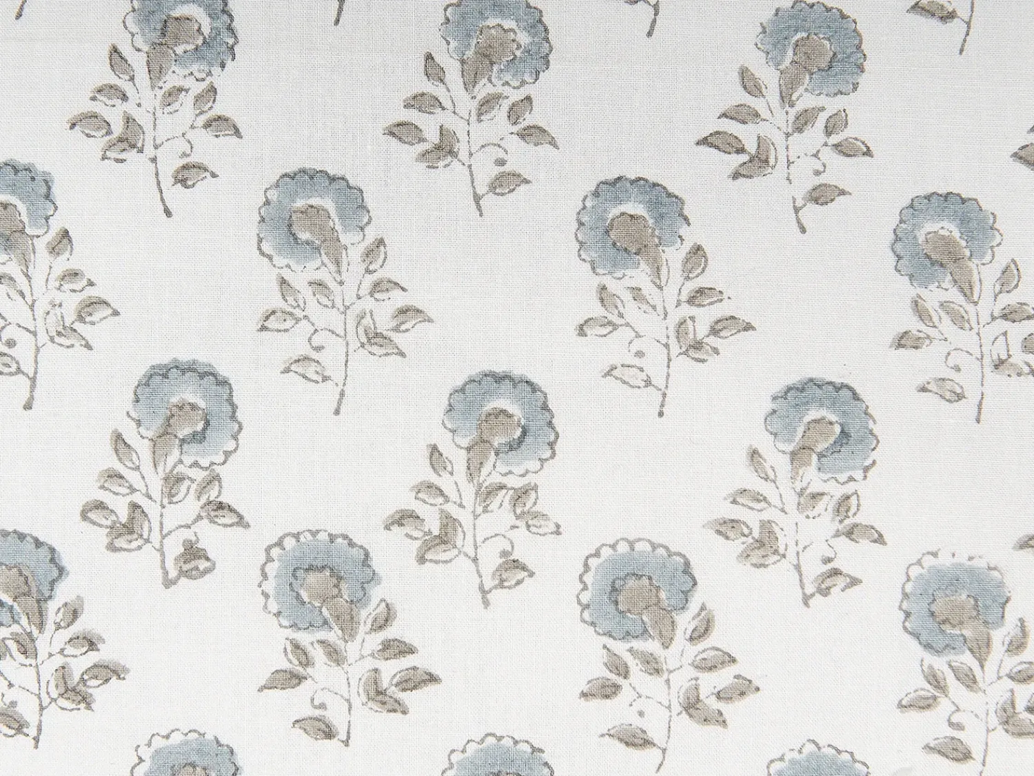 Online Beliani Cuscino decorativo CORNUS Cotone 45 x 45 cm Blu Trama floreale Bianco Blu Grigio