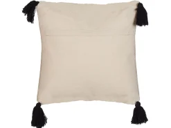 Online Beliani Cuscino decorativo DEADNETTLE Cotone 45 x 45 cm Beige Trama geometrica Beige Nero