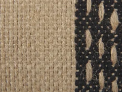 Online Beliani Cuscino decorativo DESALIX Iuta 45 x 45 cm Beige A strisce Beige Nero
