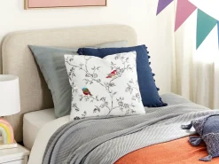 Outlet Beliani Cuscino decorativo DILLENIA Cotone 45 x 45 cm Bianco Bianco Grigio Multicolore