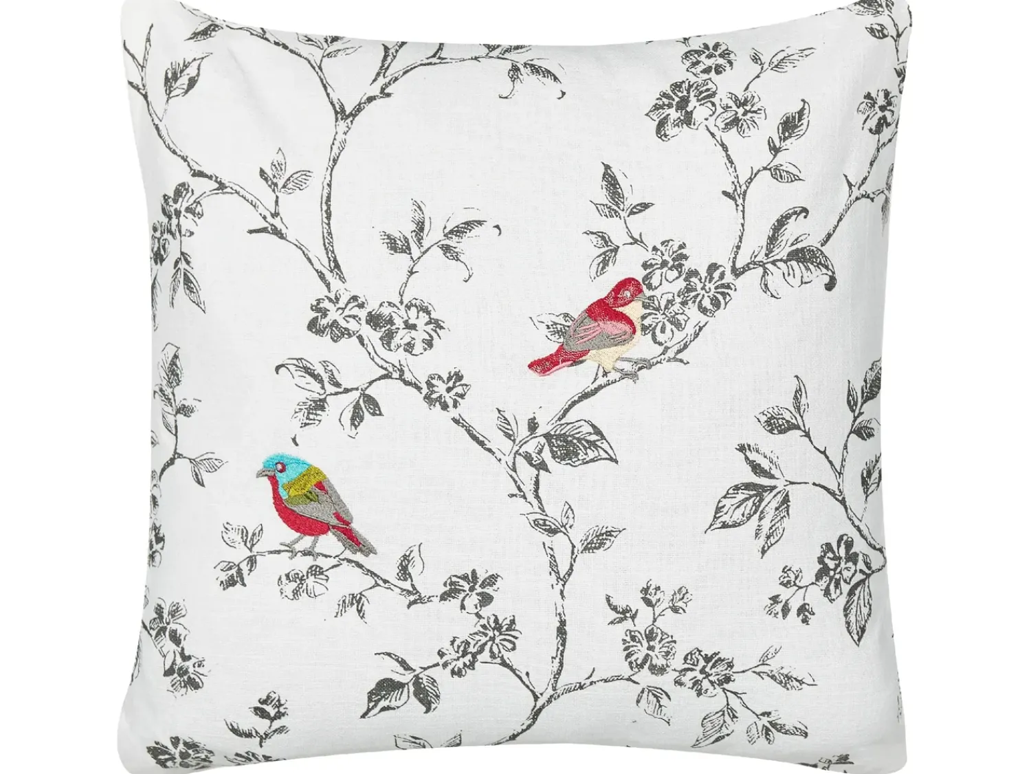 Beliani Cuscino decorativo DILLENIA Cotone 45 x 45 cm Bianco Bianco Grigio Multicolore