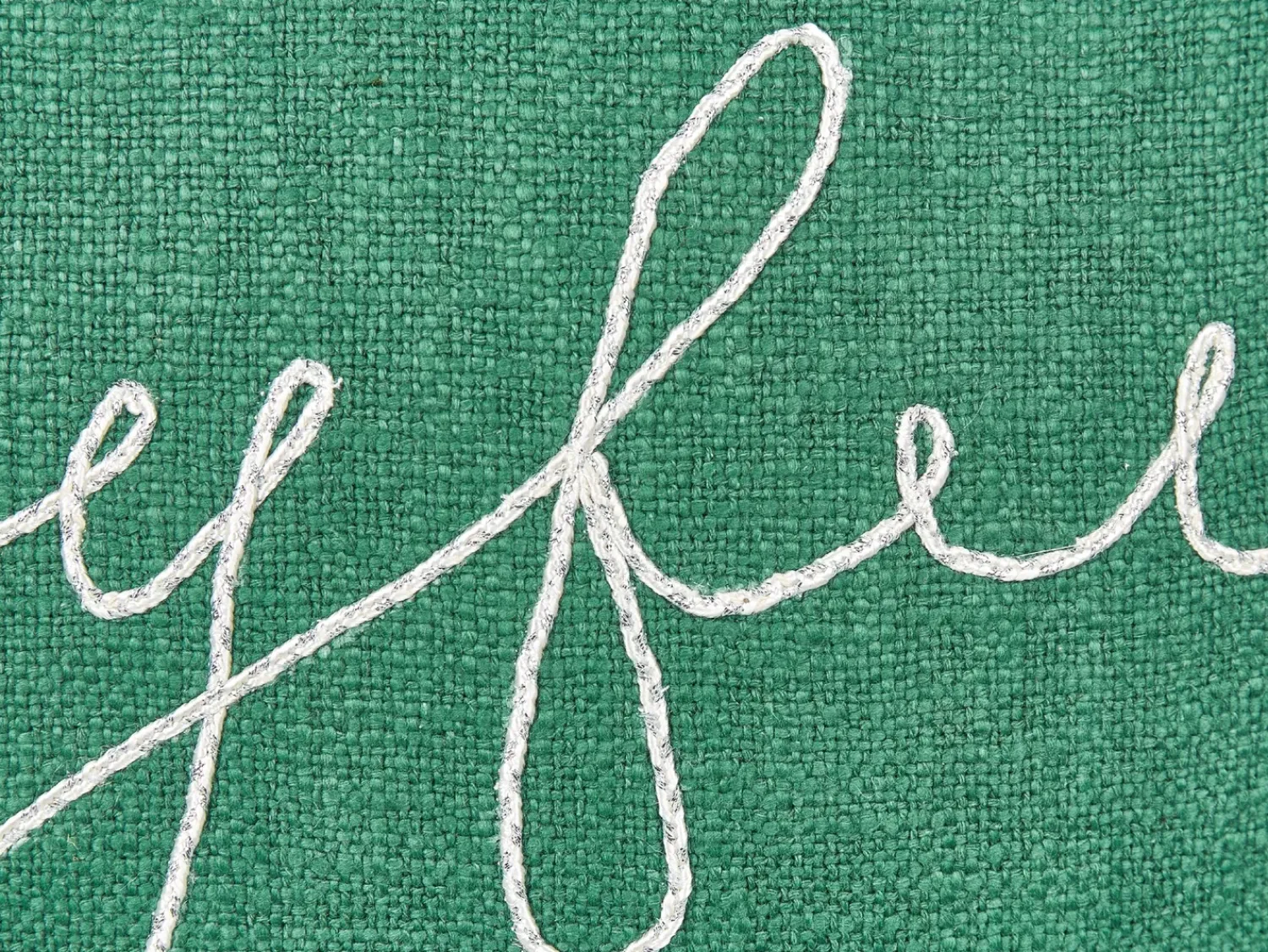 Sale Beliani Cuscino decorativo ELETTARIA Cotone 45 x 45 cm Verde Modello natalizio Bianco Verde