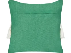 Sale Beliani Cuscino decorativo ELETTARIA Cotone 45 x 45 cm Verde Modello natalizio Bianco Verde