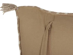Beliani Cuscino decorativo ERIGERON Iuta 45 x 45 cm Tinta unita Beige
