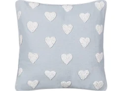 Sale Beliani Cuscino decorativo GAZANIA Cotone Grigio chiaro Bianco Grigio