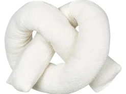 Beliani Cuscino decorativo GLADIOLUS Bouclé 172 x 14 cm sporco Tinta unita Bianco