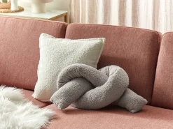 Online Beliani Cuscino decorativo GLADIOLUS Bouclé 172 x 14 cm Tinta unita Grigio
