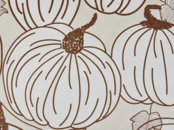 New Beliani Cuscino decorativo GOURD Velluto 45 x 45 cm Beige Trama di piante Bianco Beige Marrone