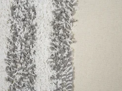 Outlet Beliani Cuscino decorativo HELICONIA Cotone 45 x 45 cm Beige A strisce Beige Grigio