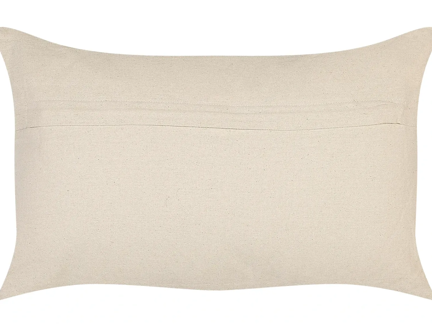 Outlet Beliani Cuscino decorativo INULA Cotone 30 x 50 cm Arancione Trama geometrica Bianco Arancione Grigio