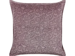 Beliani Cuscino decorativo KALMIA Velluto 45 x 45 cm Trama floreale Rosa
