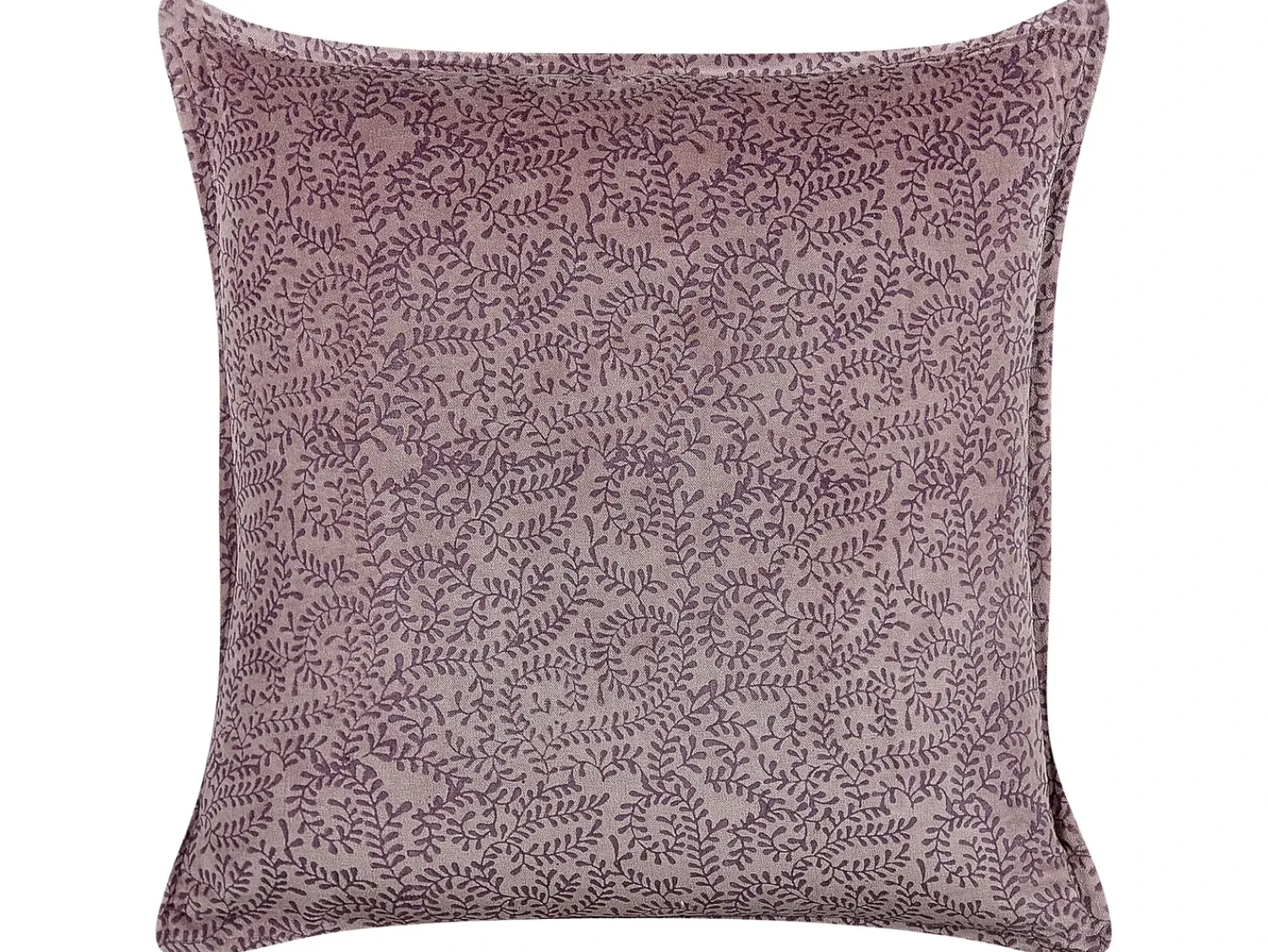 Beliani Cuscino decorativo KALMIA Velluto 45 x 45 cm Trama floreale Rosa