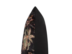 Online Beliani Cuscino decorativo KARUR Cotone 45 x 45 cm Marrone Trama floreale Arancione Beige Marrone Nero Verde
