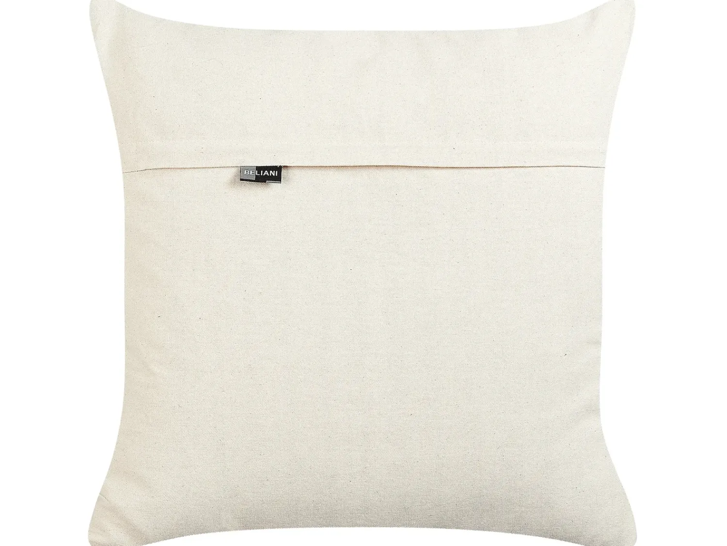 New Beliani Cuscino decorativo KHORA Cotone 50 x 50 cm Nero Trama geometrica Beige Nero