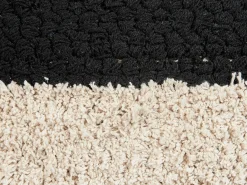 New Beliani Cuscino decorativo KHORA Cotone 50 x 50 cm Nero Trama geometrica Beige Nero