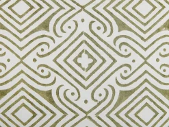 Beliani Cuscino decorativo LARICS Cotone 45 x 45 cm Verde Trama orientale Bianco Verde