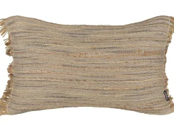 Sale Beliani Cuscino decorativo LEDUM Iuta 30 x 50 cm A strisce Beige