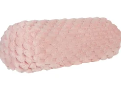 Online Beliani Cuscino decorativo LINDEN Finta pelliccia 22 x 60 cm Tinta unita Rosa