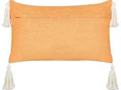 Hot Beliani Cuscino decorativo LITHOPS Velluto 30 x 50 cm Arancione Modello natalizio Bianco Arancione