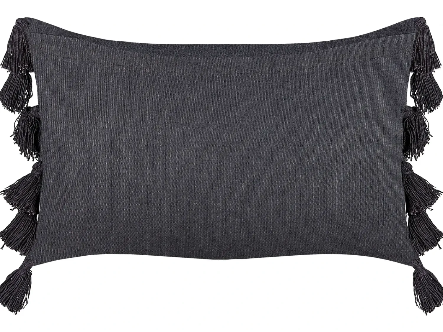 Sale Beliani Cuscino decorativo LYTHRUM Cotone 55 x 35 cm scuro Tinta unita Grigio