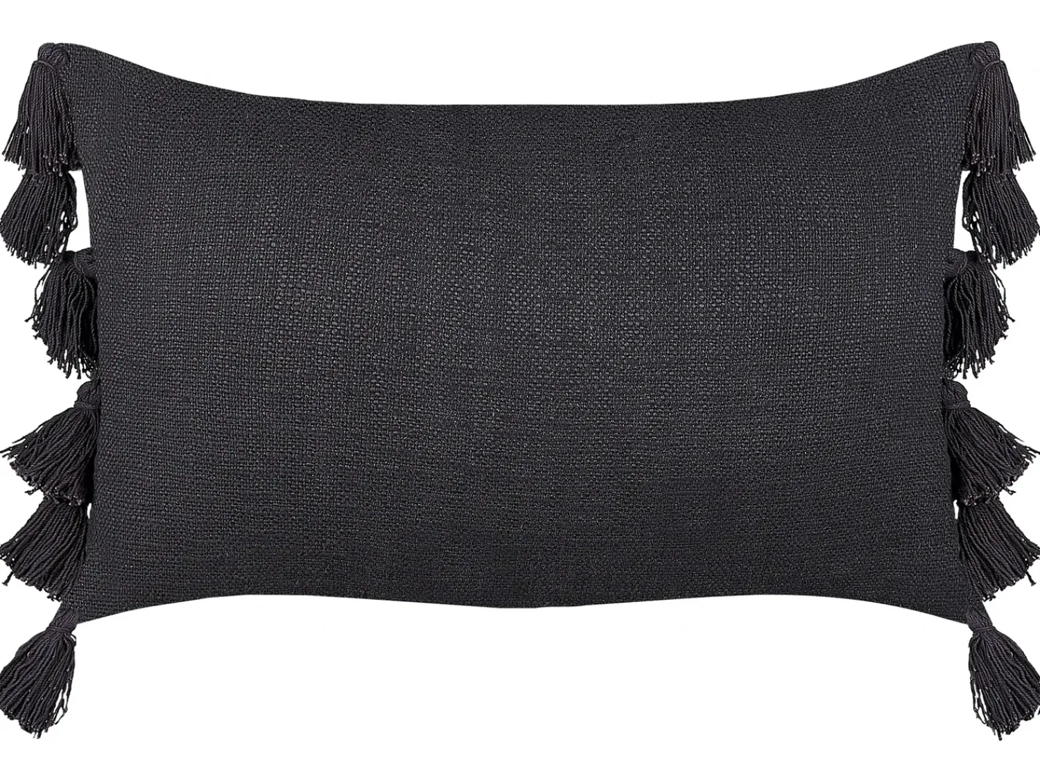 Sale Beliani Cuscino decorativo LYTHRUM Cotone 55 x 35 cm scuro Tinta unita Grigio
