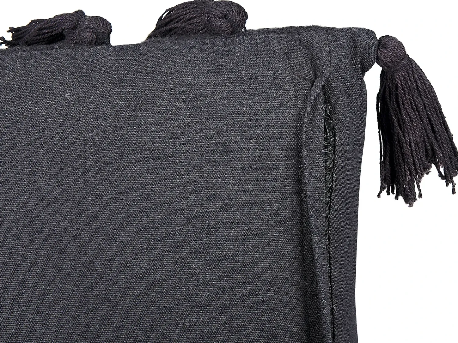 Sale Beliani Cuscino decorativo LYTHRUM Cotone 55 x 35 cm scuro Tinta unita Grigio