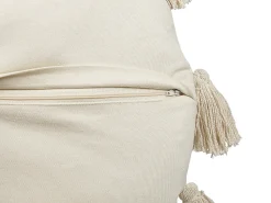 Beliani Cuscino decorativo MADIA Cotone 45 x 45 cm chiaro Tinta unita Beige