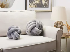 Discount Beliani Cuscino decorativo MALNI Velluto Tinta unita Grigio