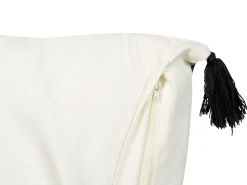 Outlet Beliani Cuscino decorativo MAYS Cotone 45 x 45 cm Bianco Trama geometrica Bianco Nero