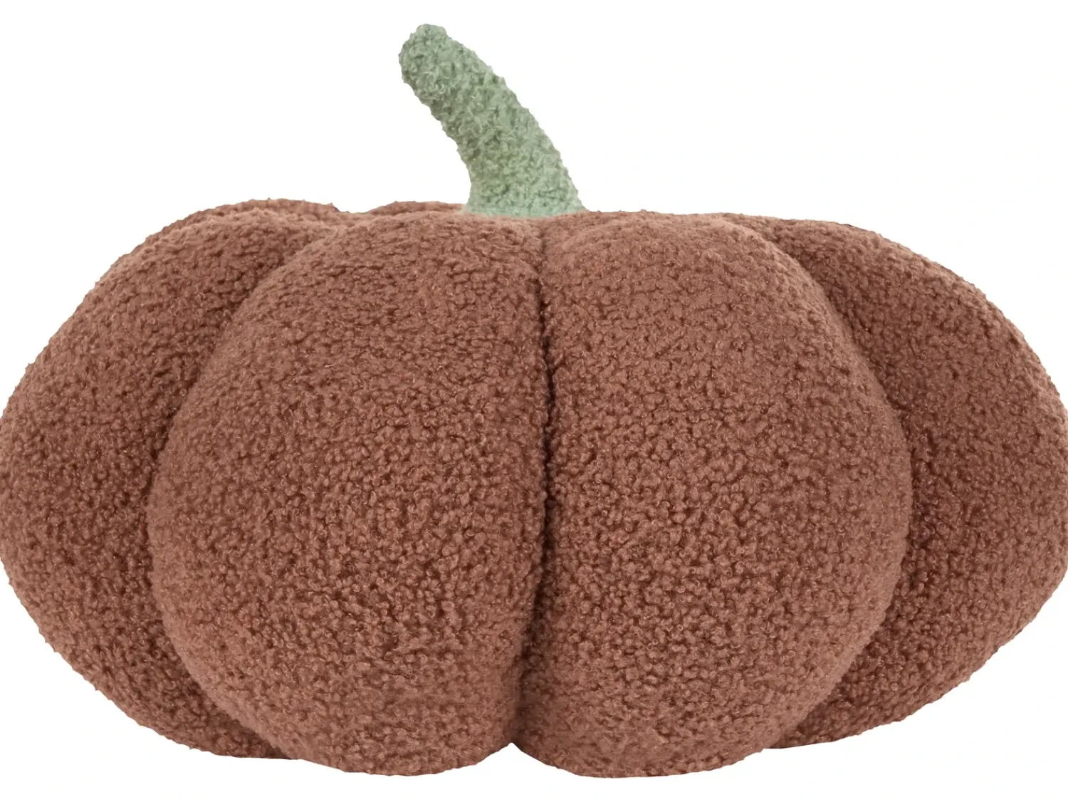 Hot Beliani Cuscino decorativo MUNCHKIN Bouclé 35 x 35 cm Marrone Tinta unita Marrone Verde