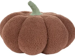 Hot Beliani Cuscino decorativo MUNCHKIN Bouclé 35 x 35 cm Marrone Tinta unita Marrone Verde