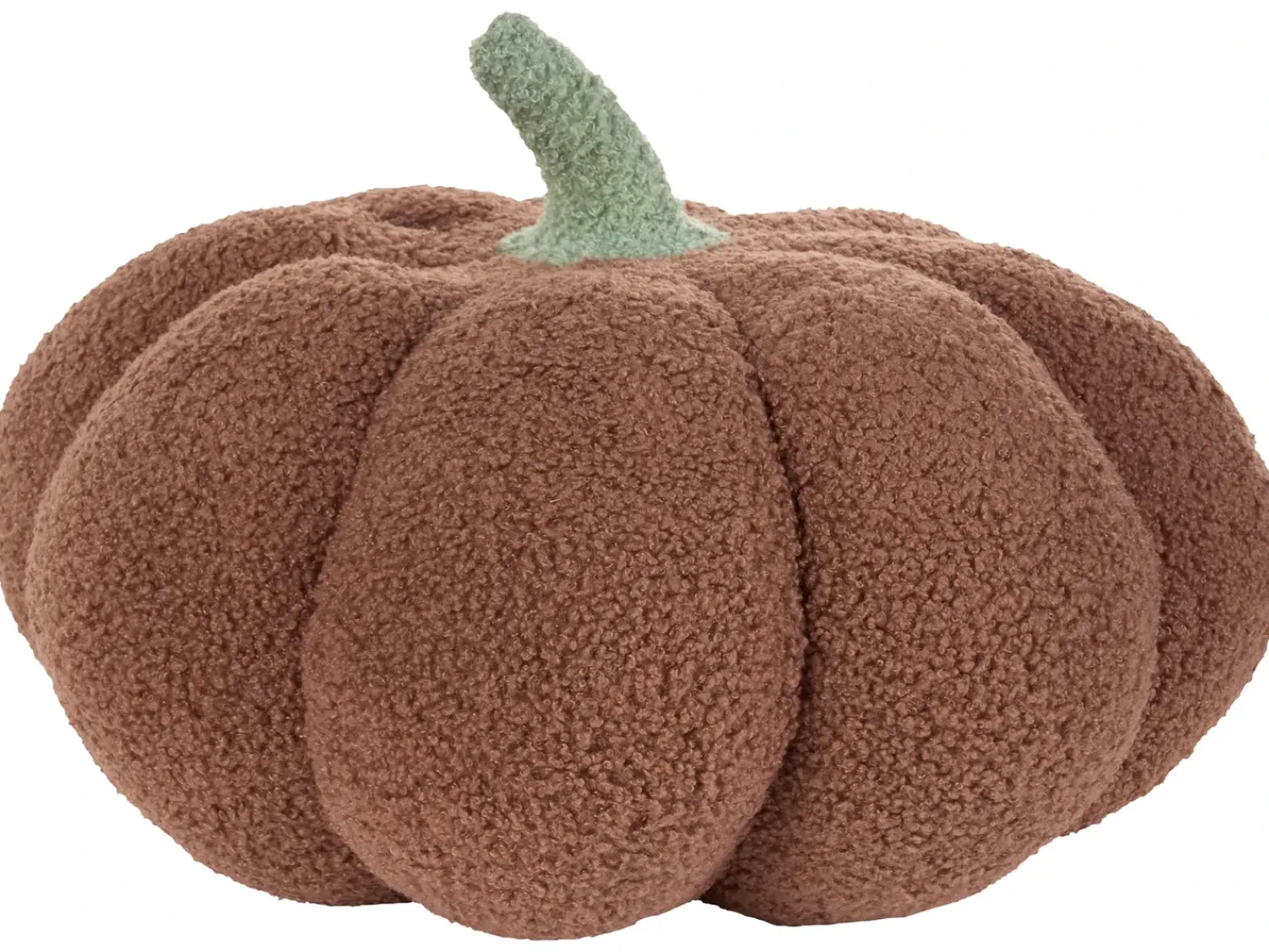 Hot Beliani Cuscino decorativo MUNCHKIN Bouclé 35 x 35 cm Marrone Tinta unita Marrone Verde
