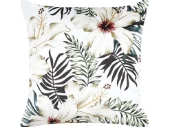 Outlet Beliani Cuscino decorativo OKRA Velluto 45 x 45 cm Multicolore Trama di piante Bianco Verde Multicolore