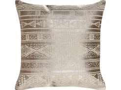 Hot Beliani Cuscino decorativo OUJDA Cotone 50 x 50 cm Trama geometrica Oro rosa