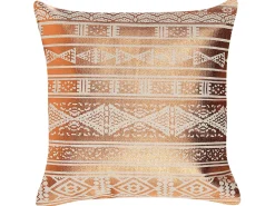 Online Beliani Cuscino decorativo OUJDA Cotone 50 x 50 cm Trama geometrica Rame