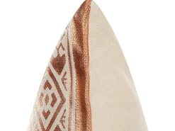 Online Beliani Cuscino decorativo OUJDA Cotone 50 x 50 cm Trama geometrica Rame