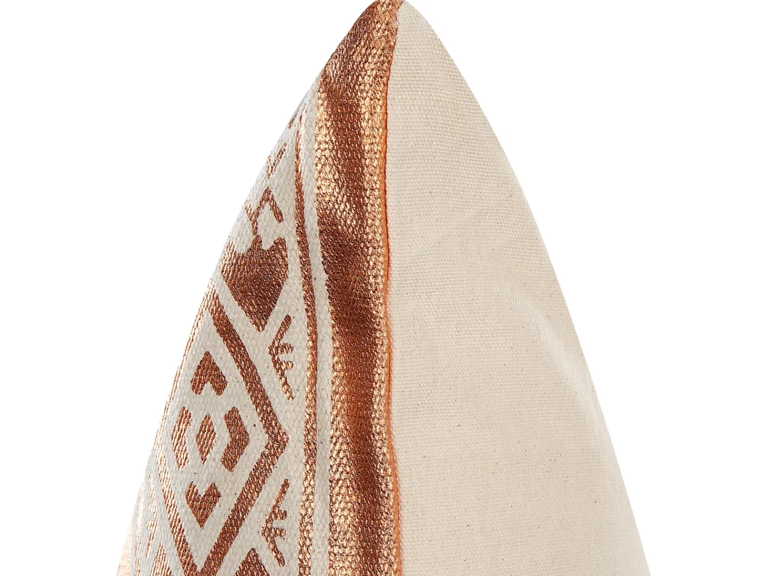 Online Beliani Cuscino decorativo OUJDA Cotone 50 x 50 cm Trama geometrica Rame