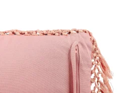 Discount Beliani Cuscino decorativo PARROTIA Velluto 45 x 45 cm Foglia di tè Trama floreale Blu Rosa